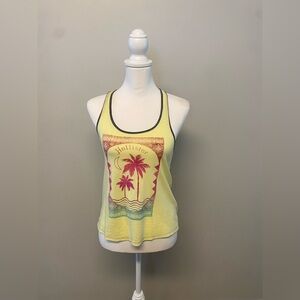 Hollister Tropical Yellow Racerback Tank Top